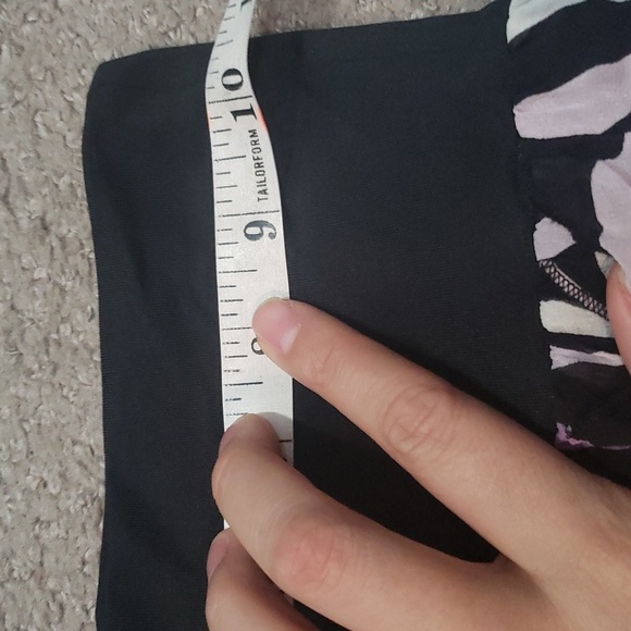 Bebe women's Y2K purple/black ruffle silk mini skirt xs - Picture 4 of 7